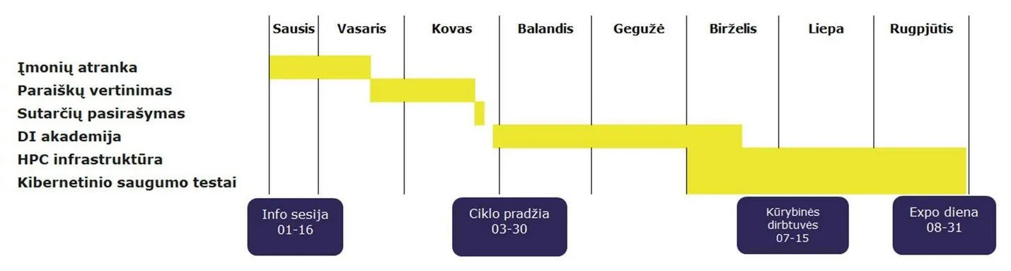 DI smėliadėžės GANTT